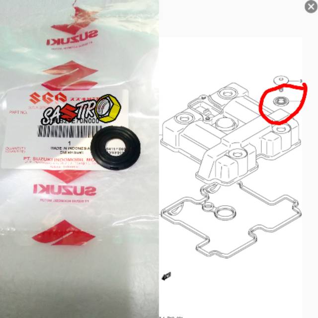 karet Seal sil sel washer baut tutup head suzuki satria fu fxr raider gsx spin nex skywave  bandit