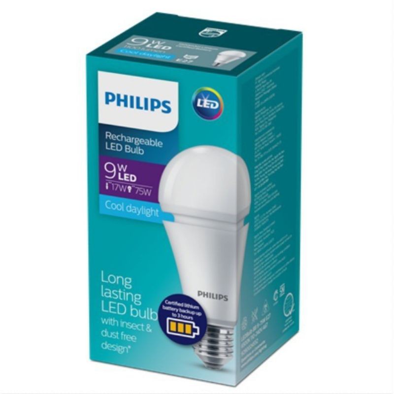 Lampu LED Philips Emergency 7 Watt Cahaya Putih - Ecolink Emergency 8 Watt Putih