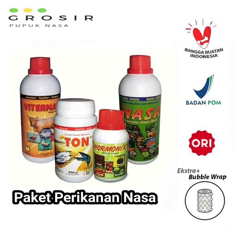 Paket Perikanan Nasa Lengkap Viterna, Nasa, Hormonik, ton, Bisa Untuk Ikan, Udang, Lele, Gurame