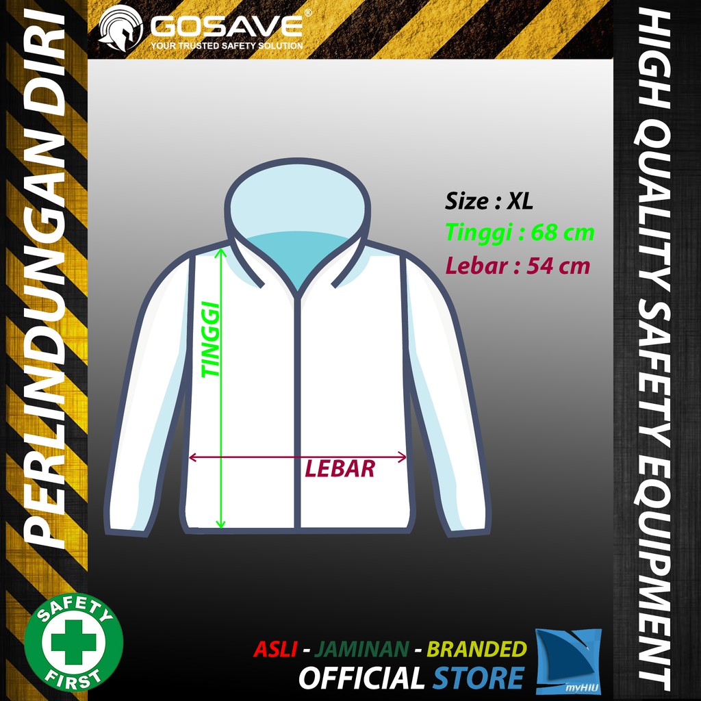 Jaket Las Besar XL FULL Kulit - Fashion Apron Welding Jacket GOSAVE