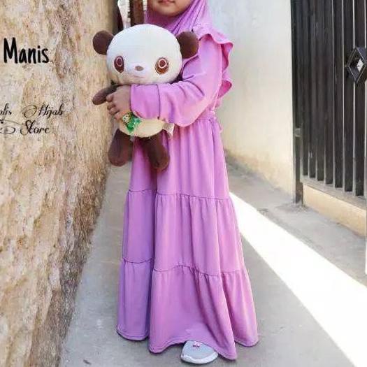 GAMIS ANAK SUSUN /GAMIS JERSY ANAK MODEL SUSUN SERUT REMPEL / BAHAN JERSEY "LWD.21My22l"