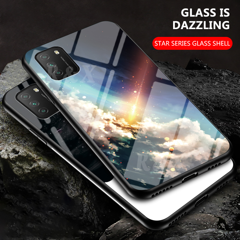 Casing Tempered Glass Xiaomi Poco M3 X3 Nfc Redm 9a 9c Note 9s Motif Langit Berbintang