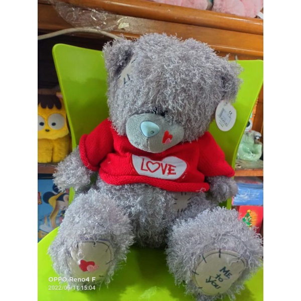 Boneka Bear Abu abu Me To You Original Besar