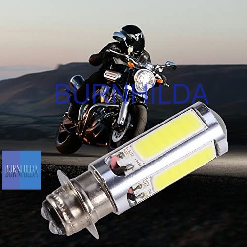 Lampu Motor Headlight LED H6M PX15D 7.5W 12V 6500K Motorcycle COB Light Bulbs, 2x 6000K White H6M COB LED Motor Bike/ATV Headlight Fog Light Bulb Super Bright PX15d P15D25-1 accesoris motor mobil burnhilda