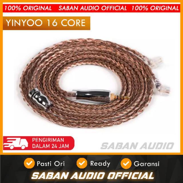 🇮🇩 Yinyoo 16 Core High Purity Copper Cable 3.5MM