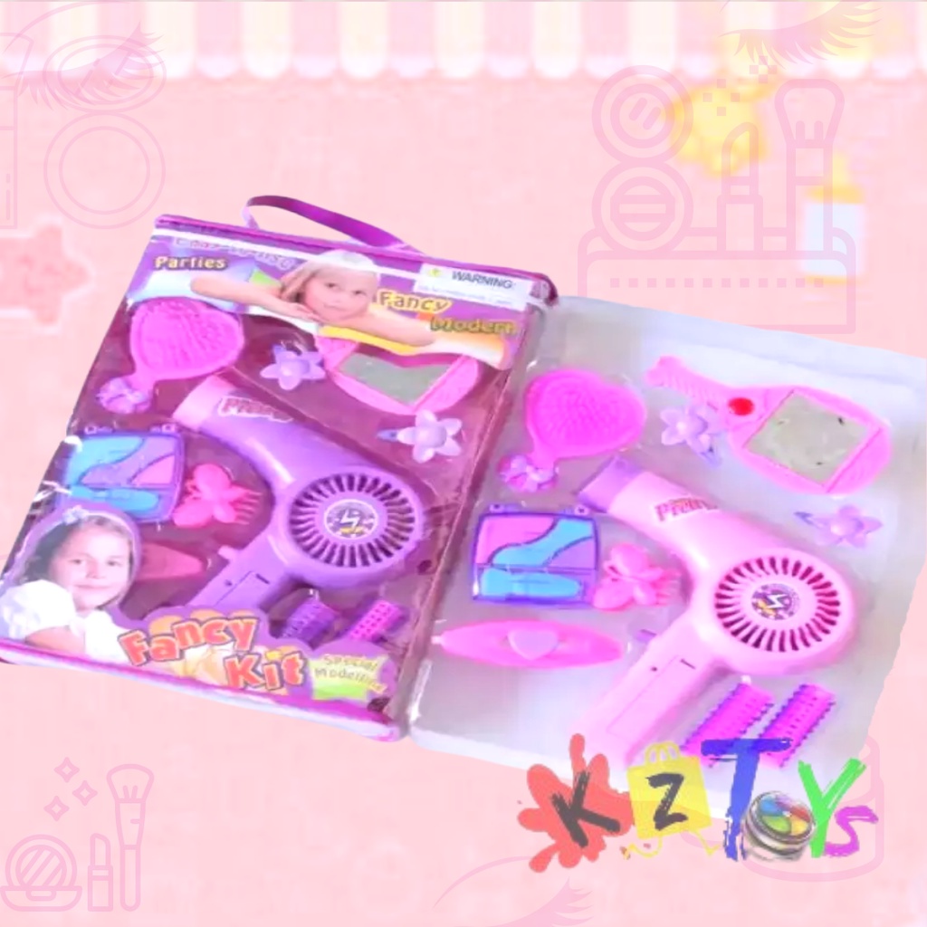 Mainan Anak SET SALON BEAUTY HAIRDRYER TAS Mainan Fashion Anak Perempuan