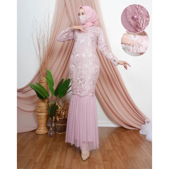 Reallpict gamis duyung tille//gamis tille tutu//gamis pesta