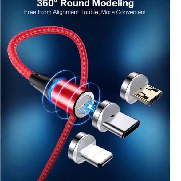 TEQ Kabel charger magnetic BIASA / Kabel Data Magnetic type MICRO,TYPE C,IPHONE➷❤ (Grosir)