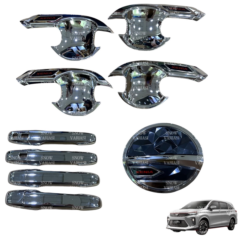 Paket Outer Handle Tank Cover All New Xenia 2022 Up Hitam Chrome