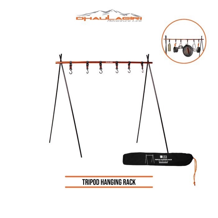 Tiang Tripod Hanging Rack Gantung Peralatan Outdoor Dhaulagiri Camping