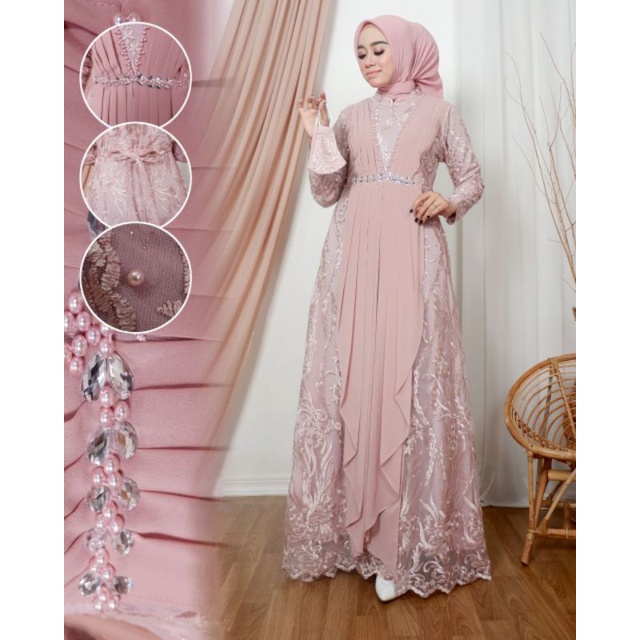 DRESS SAVANA // BAHAN TILLE BORDIR MUTIARA PREMIUM // By Ratu Kebaya