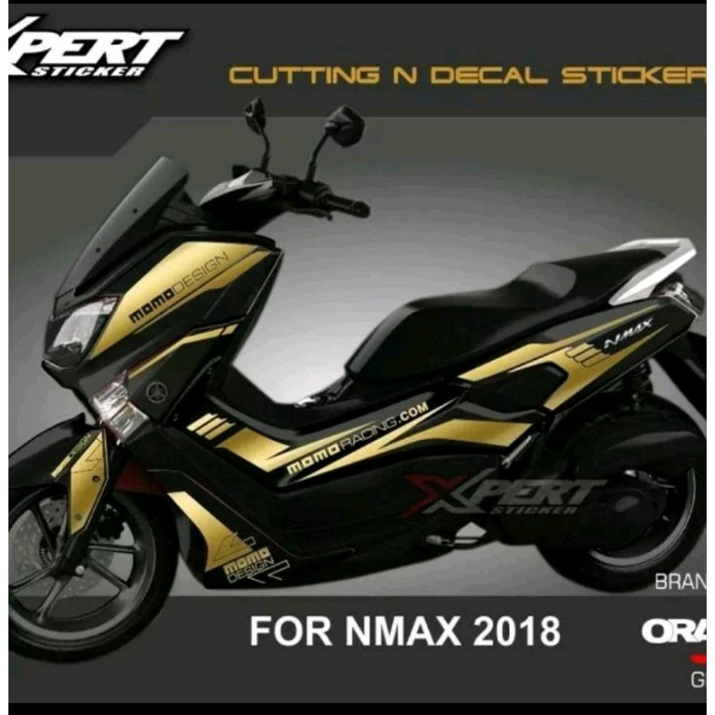 Stiker Cuting Striping Motor Yamaha Nmax Gold Glosy Terlaris Bisa