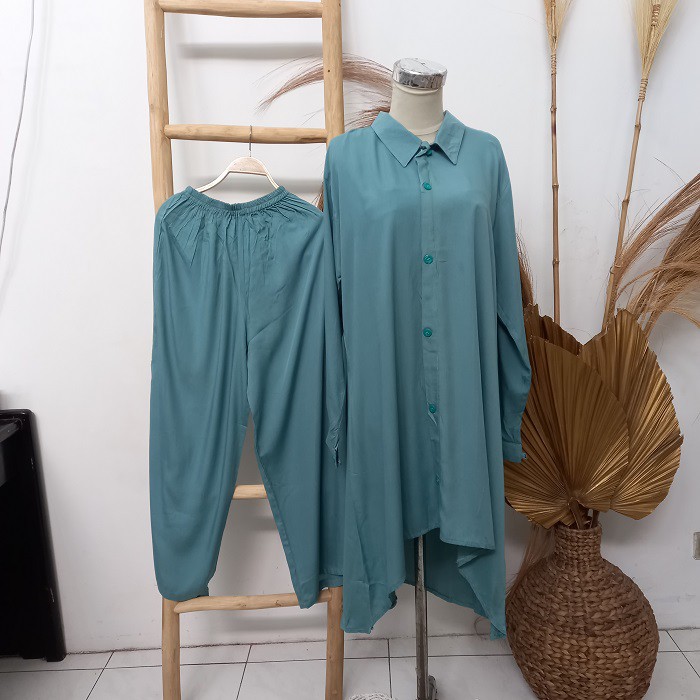 Bisa COD | Setelan Wanita Outer - Setelan Andin - Pakaian Wanita Terbaru Bahan Rayon Premium