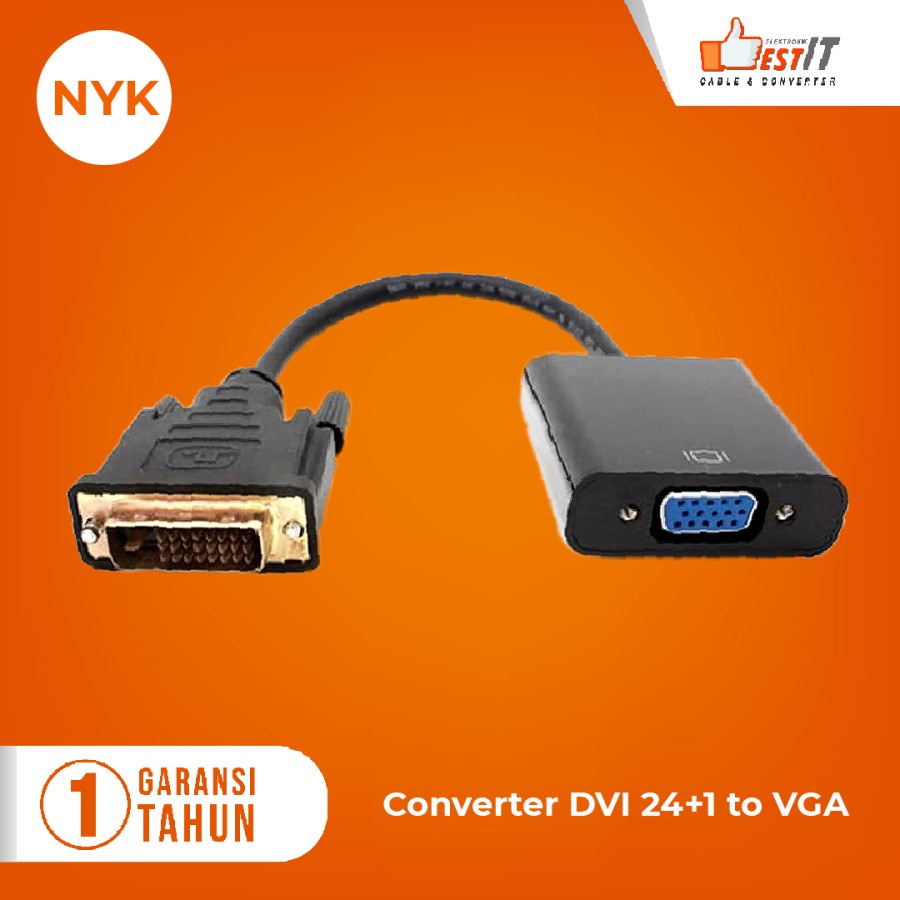 Kabel Converter DVI 24+1 to VGA Adapter NYK Original