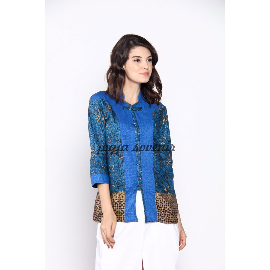 Blus Batik || Baju Kerja Wanita || Blus Batik Riri