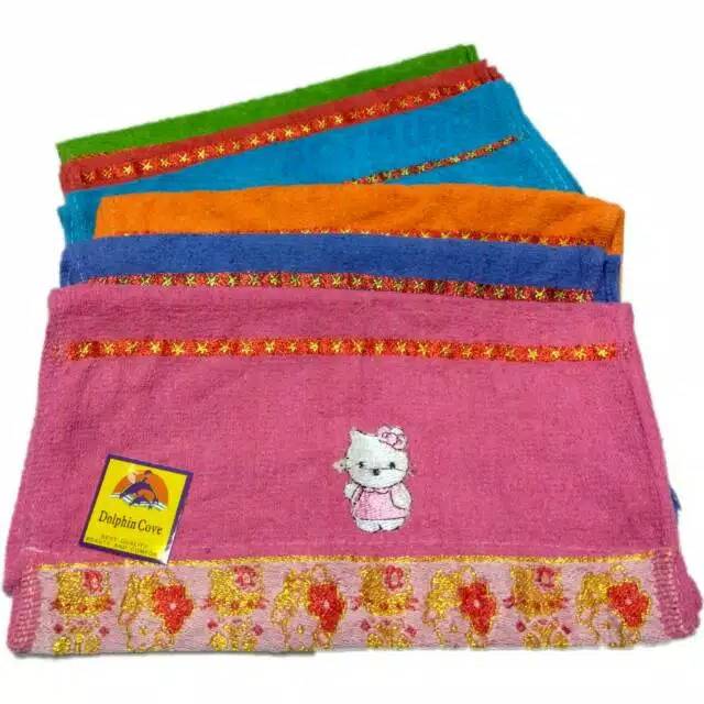 Handuk tanggung ukuran 50x100 dolphin bordir terlaris termurah