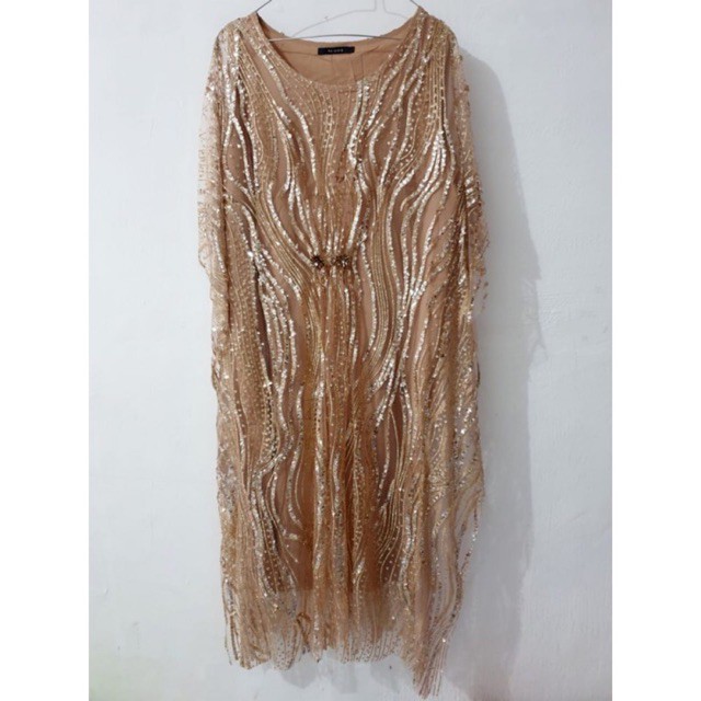 New Party Dress / Dress Gold / Gaun Mewah Murah / Dress Pesta / Gaun Pesta