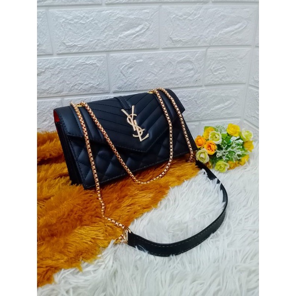 TAS SLEMPANG VSL BORDIR TALI RANTAI ULIR UK 22X16CM