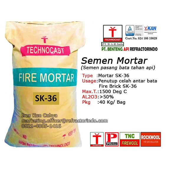 Semen Mortar SK-36 (40Kg) Semen Tahan Api