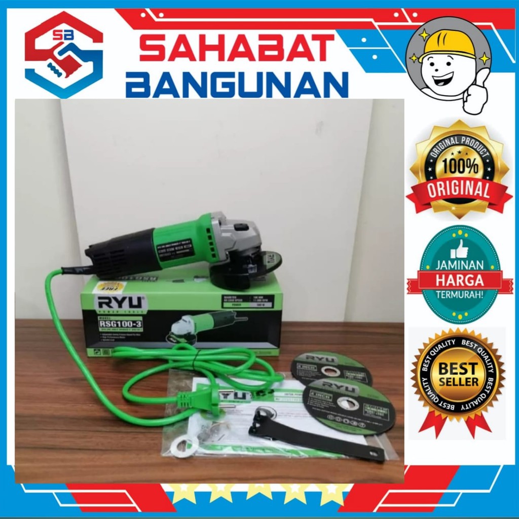 MESIN GERINDA RYU RSG100-3 - MESIN GERINDA TANGAN RYU RSG100-3 - MESIN GURINDA RYU RSG100-3 - MESIN