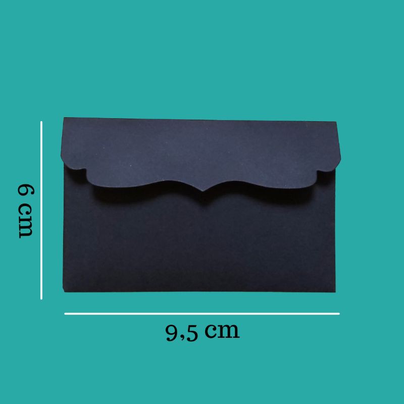 

10 pcs Amplop Hitam Kecil Mini Ukuran 9,5 x 6 cm Bahan Spektra 80 gsm