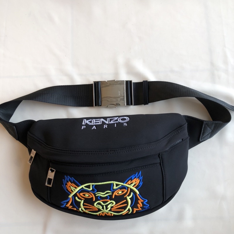 KENZ0 LOGO WAISTBAG BUMBAG NEOPRENE NEON TIGER