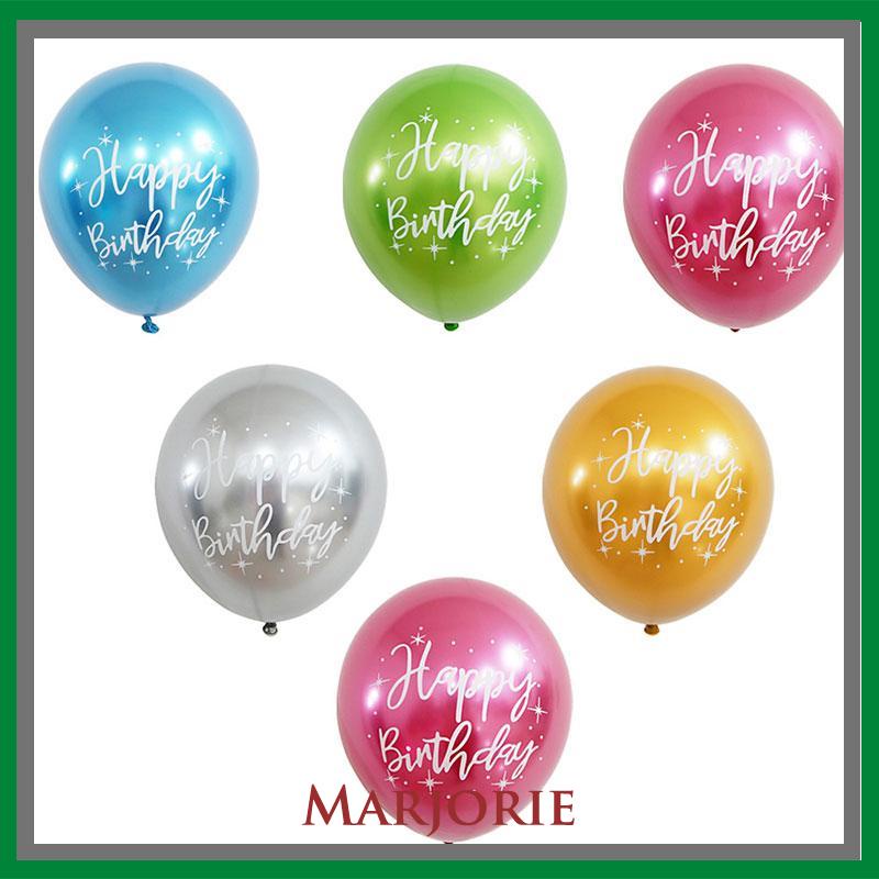 Balon Latex Tulisan Happy Birthday 12inchi-MJD