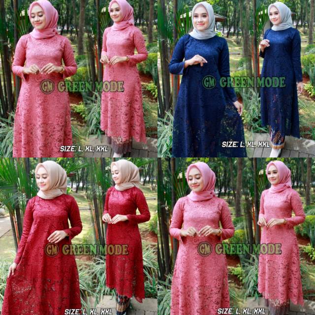 Set kebaya umbrella semi gamis brokat