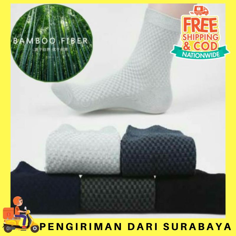 Premium Kaos Kaki Serat Bambu Arang Bamboo Original PANJANG Pria Wanita Kerja Kantor Sekolah Santai