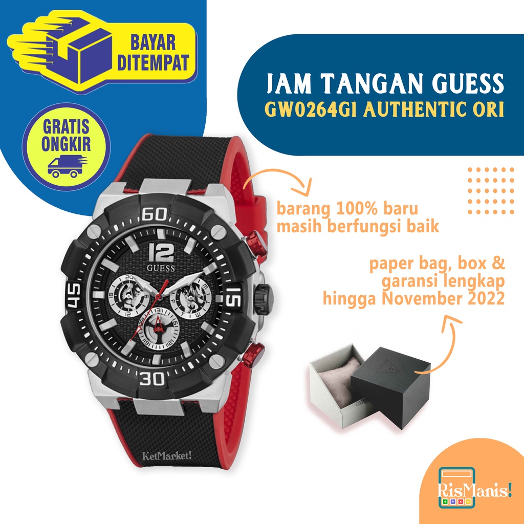 GUESS WATCH NAVIGATOR GW0264G1 Jam Tangan Pria Accessories Authentic Original Arloji Cowok Asli