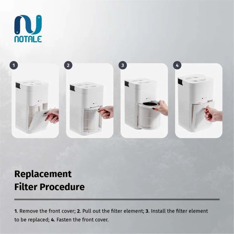 Notale Replacement HEPA H13 Filter Pengganti Air Purifier Travel Series Bonus Layer