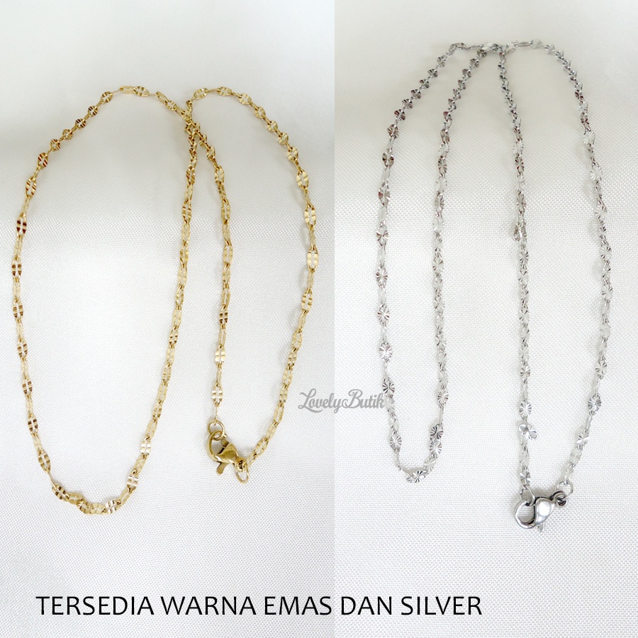 Lovelybutik - Kalung Wanita Korea Terbaru Lucia Kalung Remaja Dewasa Titanium Asli Anti Karat Model Terbaru Liontin Love Bonus Kotak Perhiasan