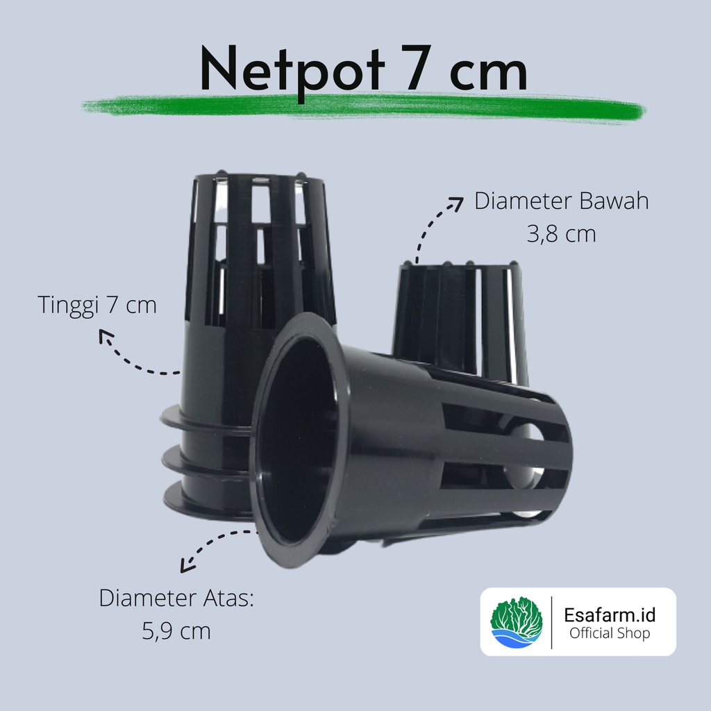 Netpot 7 cm Lubang Jaring Tebal & Kuat Sekali Beli untuk Selamanya