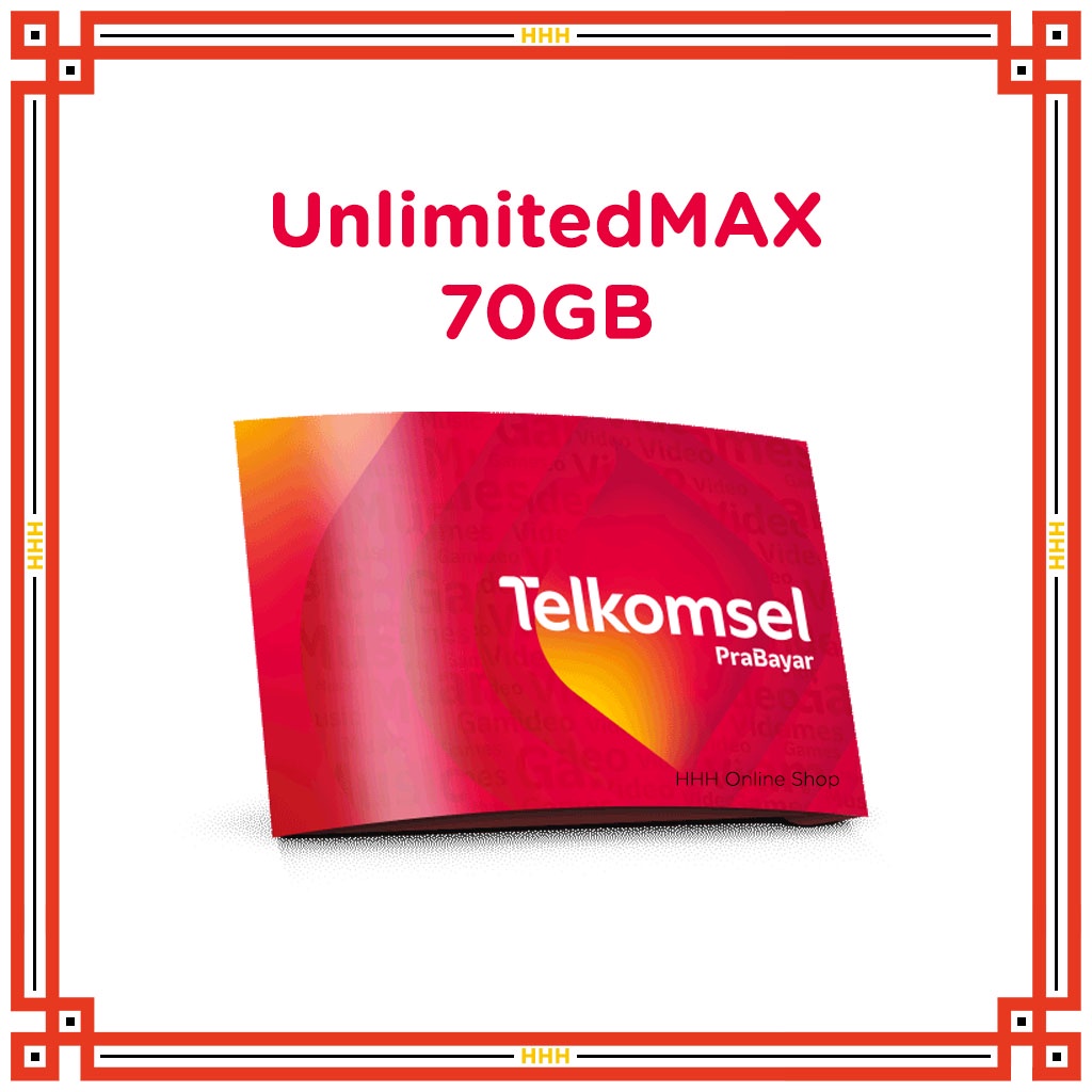 Kartu Perdana Telkomsel UnlimitedMAX 70GB
