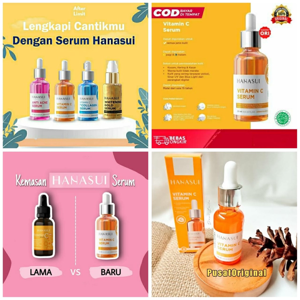 SERUM VITAMIN C HANASUI JAYA MANDIRI BOX ORANGE BPOM