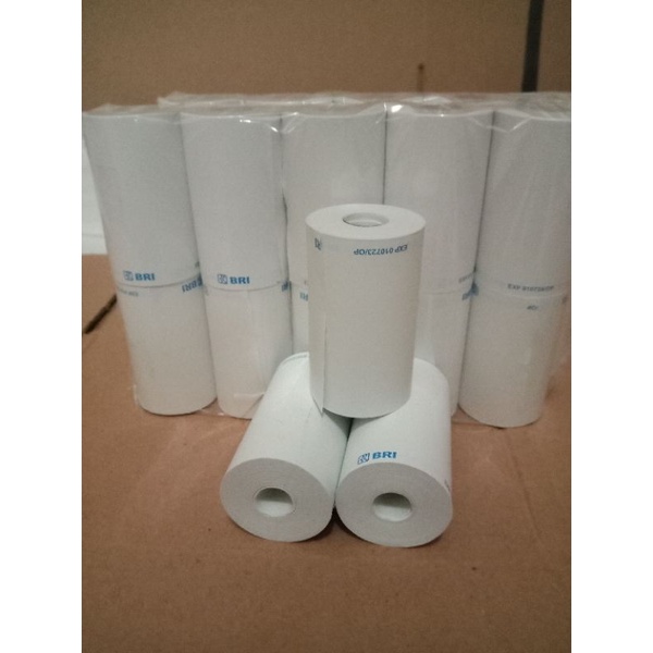 

kertas struk bank BRI logo atas/polos ukuran 57×33