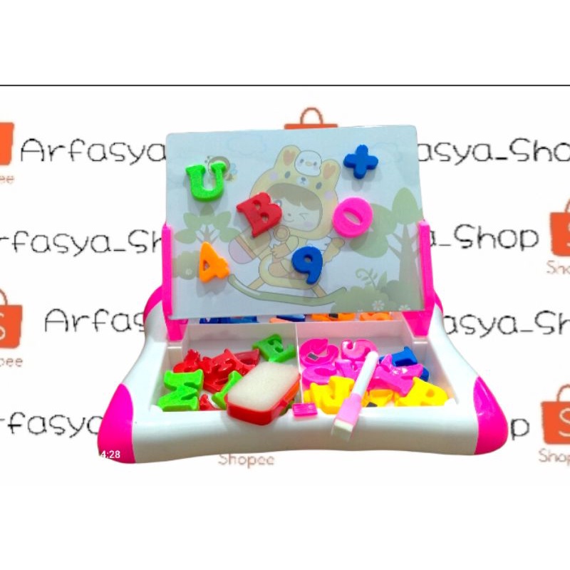 MAGNETIC DRAWING LETTERS/PAPAN TULIS HURUF ANGKA