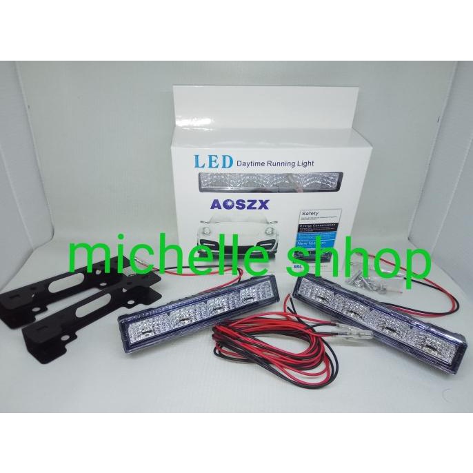 Lampu Led Bumper Drl 4 Led Model New Mobil Yaris /All New Yaris