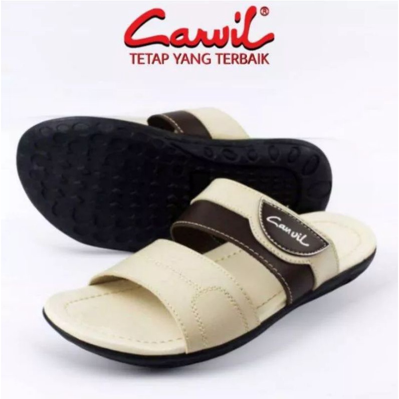 PROMO SANDAL PRIA SELOP CREAM COKLAT / SANDAL CNV SELOP CREAM COKLAT / SANDAL KULIT ORIGINAL / SANDAL ANAK LAKI-LAKI DEWASA / SANDAL ORIGINAL IMPOR / SANDAL  CASUAL