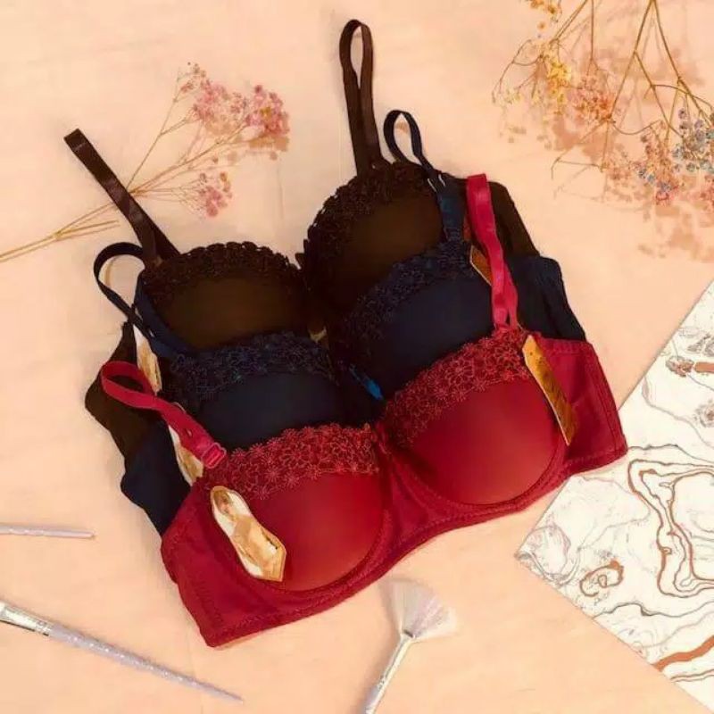 BH BRA  AA752 (32A-38A) half cup - push up - brukat - kawat