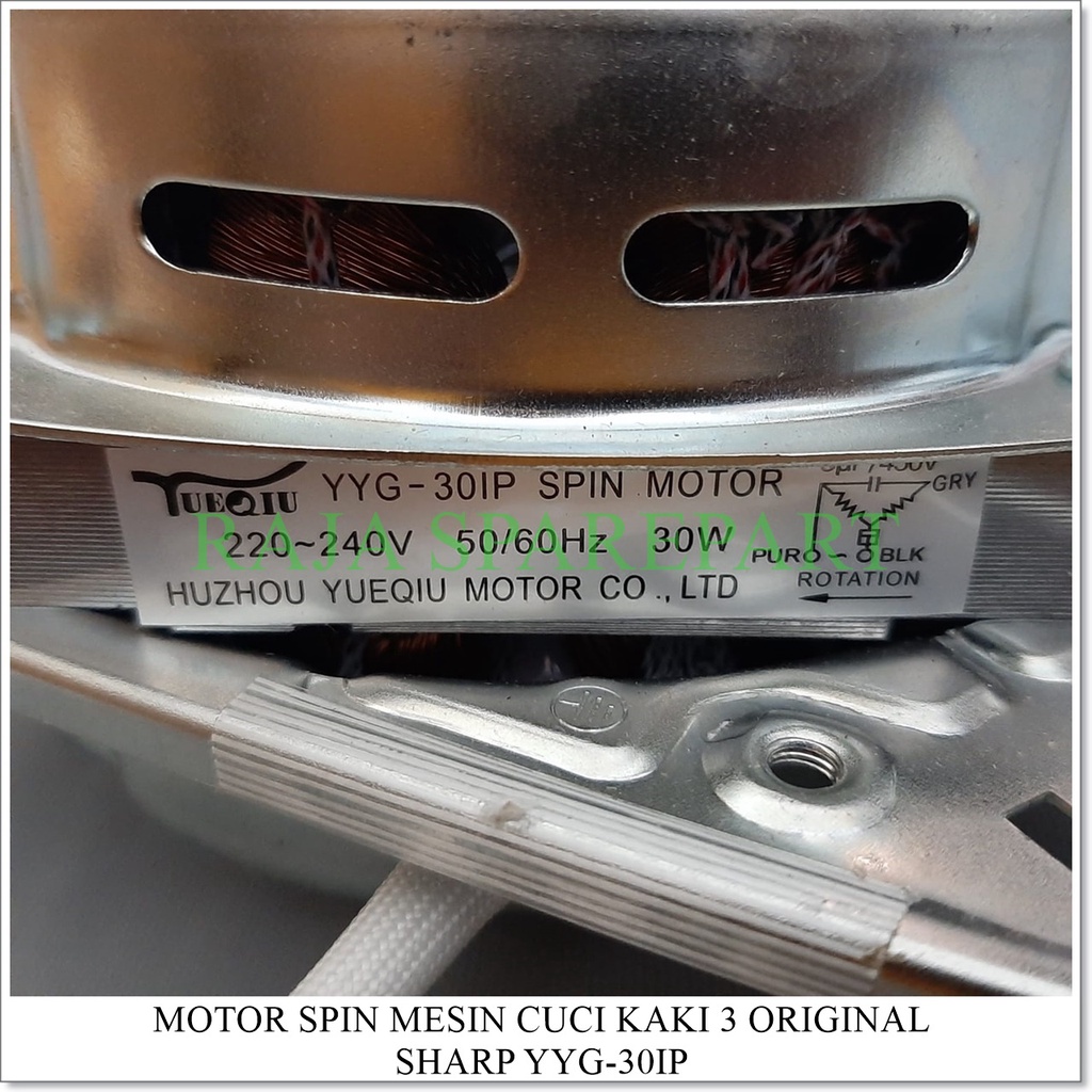 Motor Spin / Dinamo Pengering Mesin Cuci Kaki 3 SHARP 30Watt Original