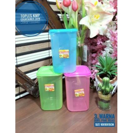 Toples KOTAK KMP 500 ml, 800 ml, 1000 ml / toples kue kering Toples Container Zayn