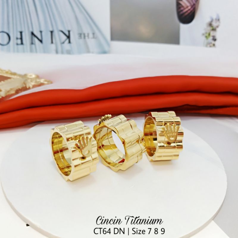 Cincin Titanium Wanita Terbaru CT64 DN