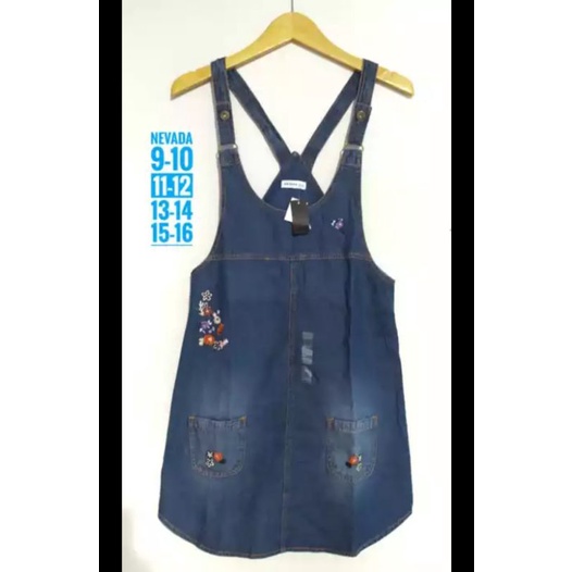 NEVADA overall jeans dress anak