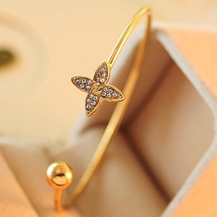 Gelang korea fashion kupu-kupu emas pembukaan Butterfly bracelet