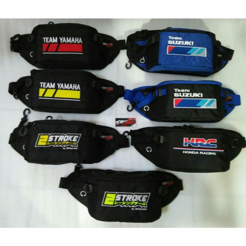 tas waistbag terbaru team suzuki/team yamaha/hrc/honda racing /stroke