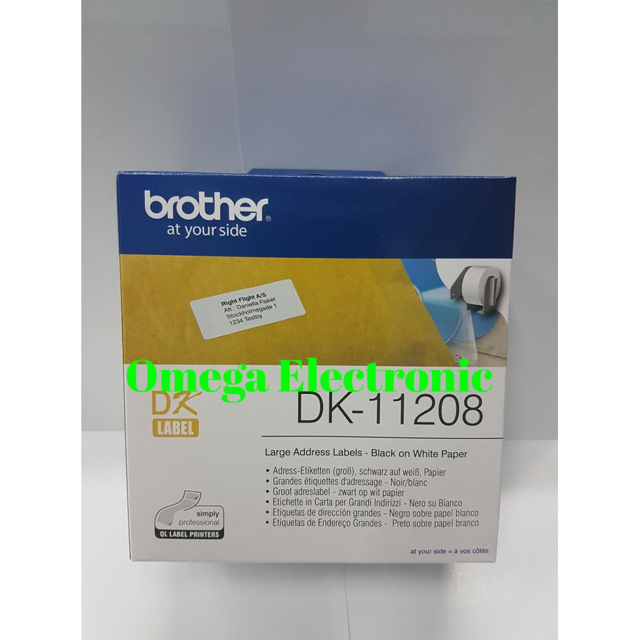 

Brother Label Tape Dk-11208 Large Address Label (38Mm X 90Mm) Dk11208