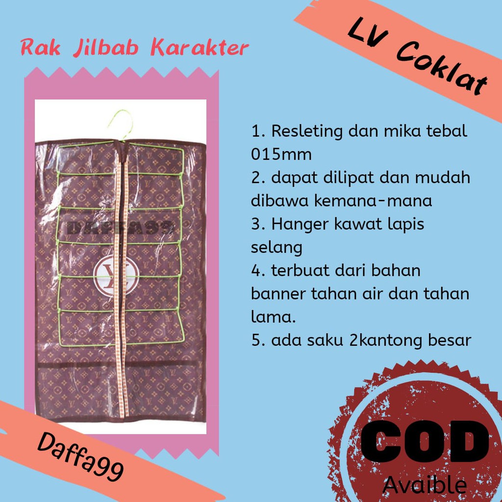 rak jilbab gantung