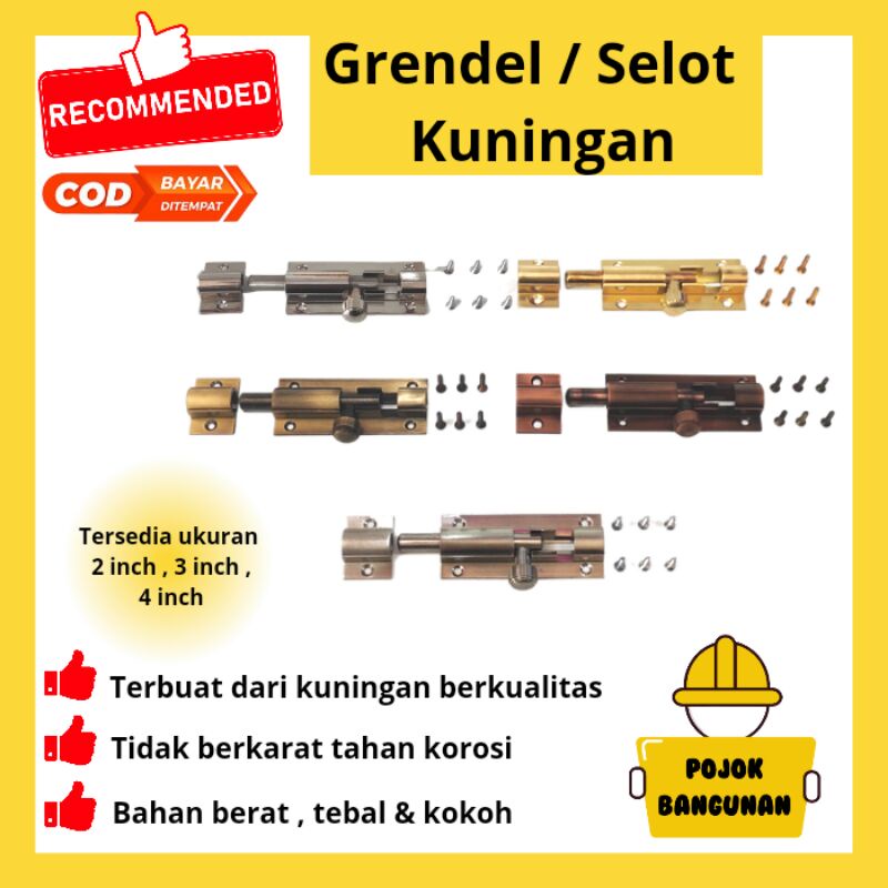 GRENDEL CANTOLAN SELOT PENGAMAN OVERPAL TEBAL GEMBOK PINTU RUMAH