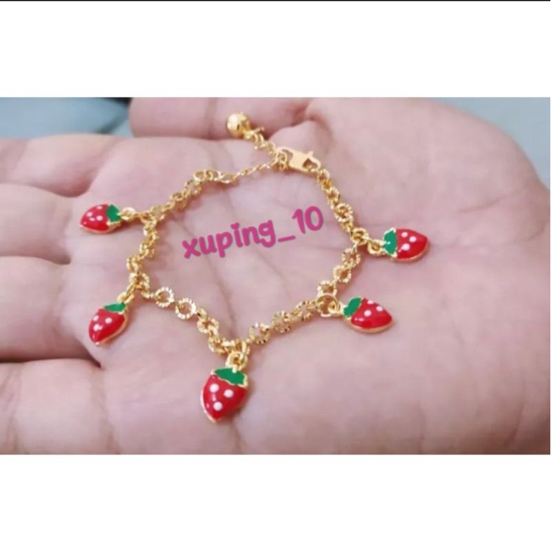 gelang tangan anak strowberry